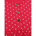 thumbnail image 5 of WIBACKER 100% Cotton Toddler Girls Summer Dress Button Decor Polka Dot Print Appliques Dresses for Kids - Unicorn, 5 of 7