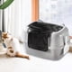 thumbnail image 1 of Caja de arena para gatos totalmente cubierta, bandeja de arena, orinal convertible fácil de instalar, inodoro con capucha para baño, hogar y dormitori Gris, 1 of 8