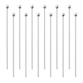 thumbnail image 1 of Unique Bargains 6' Metal Cocktail Toothpicks Round Bead Drink Picks Cocktail Skewers 12Pack, 1 of 7