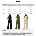 thumbnail image 6 of Womens Jumpsuits Fall Outfits 2023 New Casual Fashion Clothes Sleeveless Wide Leg Long Pants Romper, 6 of 6