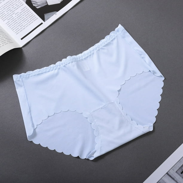 Women Panty Seamless Ice Silk Underwear Free Size Middle Waist
