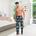 thumbnail image 2 of Men's Pajama Pants with Pockets Sleepwear Lounge Pants Stretch Casual Cute Dragonfly Stars, 2 of 6