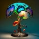 thumbnail image 2 of Lámpara de mesa de la serie Stained Glass Plant (envío gratis), 2 of 5