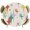 Teal green, orange, yellow, variant on Elastic Fitted Round Tablecloth, Red Blue Diamond Waterproof Stretch Table Cover for 45"-54" Tables, Modern Geometric Middle Century Beige Washable Outdoor Tablecloths for Patio, Picnic, Camping