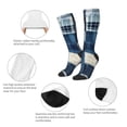 thumbnail image 3 of Gaeub Chaussettes Patchwork Indigo Design Imprimé Chaussettes Hautes Extensibles pour Hommes Femmes Adolescents, Chaussettes de Softball Soccer pour Randonnée, Sport, 3 of 6