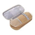 thumbnail image 5 of Uxcell Pencil Case, Large Capacity Pencil Pouch Pen Bag Case Cosmetic Bag Stationery Organizer Style 5, Brown, 5 of 6
