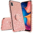 thumbnail image 3 of SOGA Compatible for Samsung Galaxy A10e Case Glitter Diamond Rhinestone TPU Phone Cover with Ring Stand and Lanyard Girls Women Cover Rose Gold, 3 of 5