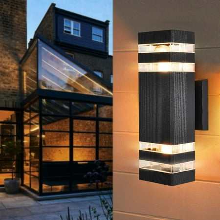 

RRTYO 2- Light Modern Matte Black Dimmable 12.2 Outdoor Wall Sconce - 4.3 In. W X 12.2 In. H