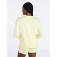 thumbnail image 4 of Joyspun Women's French Terry Knit Long Sleeve Lounge Sleep Top, Sizes XS-3X, 4 of 6