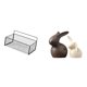 thumbnail image 1 of Juego De Estatuas De Conejo De Cerámica Y Porcelana Para Decoración De TV Y Pascua, Adorno Perfecto Para Mueble De Jardín., 1 of 8