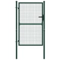 thumbnail image 1 of vidaXL Fence Gate Steel 100x125 cm Green, 1 of 4