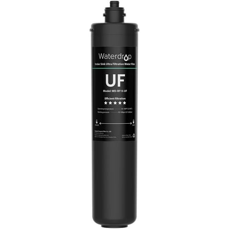 Waterdrop WD-RF15-UF Water Filter, Replacement 15UA-UF Under Sink Water Filtration System, 0.01 Micron, 16000 Gallons High Capacity