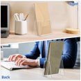 thumbnail image 4 of KAKOWELY Pamphlet Display Stand Brochure Display Stand Magazine Holder Acrylic Brochure Holder File Organizer Menu Holder Stand For Countertop9.13"X4.13"X3.23", 4 of 5