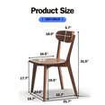 thumbnail image 2 of Marsrizon Oak Wood Dining Chairs, Mid Century Modern Dining Chairs, Dining Room Chairs with Curved Backrest, Kitchen Chairs for Dining Room, 2 of 7