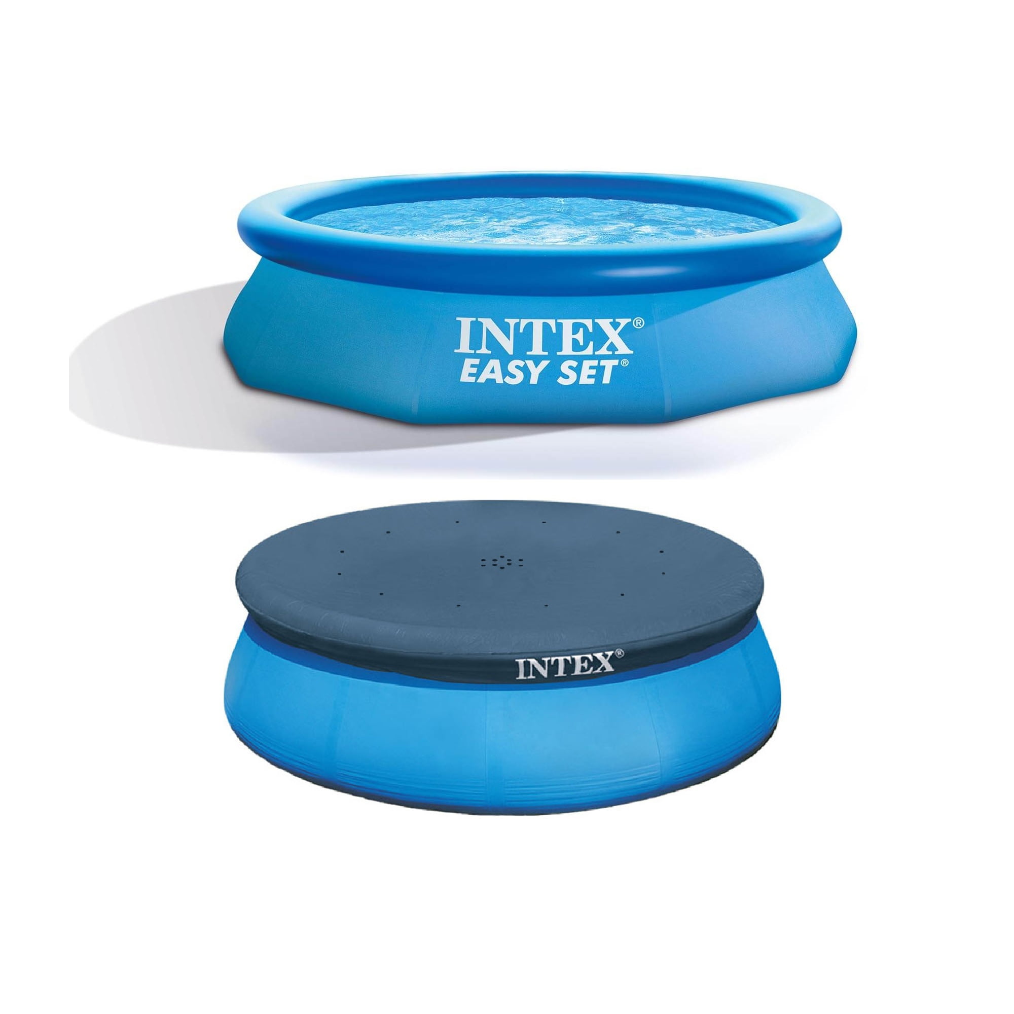 Intex 10'x30'x30" Inflatable Round Swimming Pool & 10' Pool Debris