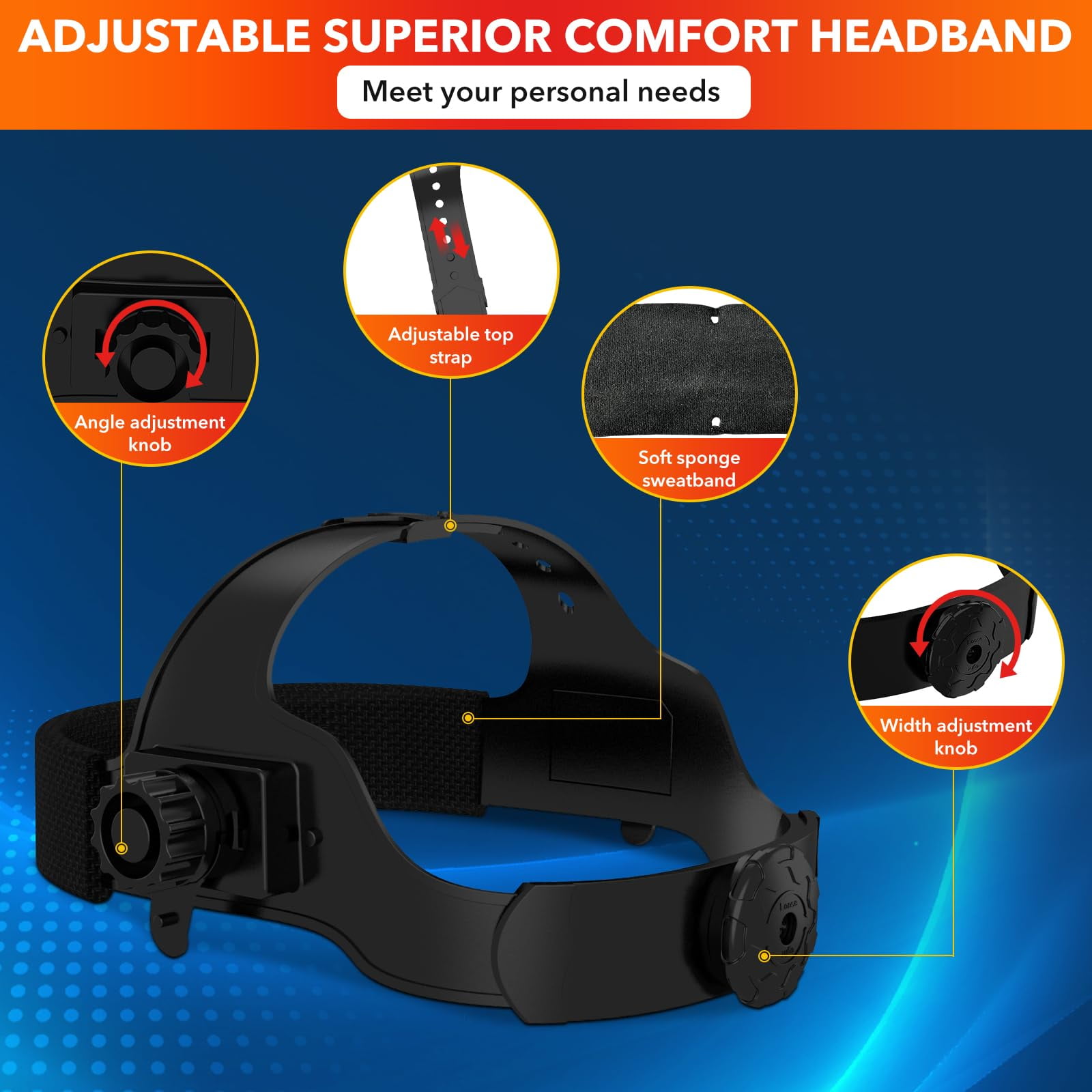 Large View 3.94" x 3.15" Welding Helmet Auto Darkening Welding Hood with LED Light Solar Powered True Color 4 Arc Sensor Welding Mask Wide Shade 4/5-9/9-13 Weld Helmet with Grinding