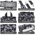 thumbnail image 4 of Floral Canvas Tote Bag for Women with Compartments, Large Cute Flower Teacher Student Shoulder Bag Nurse Purses Crossbody Bags Work Laptop Book Bag Satchels Handbags, 4 of 6