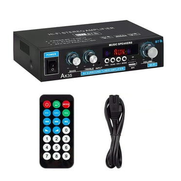 AK35 Amplifier for Home Entertainment System Bluetooth 5.0 and Remote Control Audio Amplifier Accessory