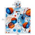 thumbnail image 2 of Basketball Canvas Beach Blanket - Picnic Mat Outdoor Waterproof Sand Proof Large Portable Camping Rug Foldable with Corner Pockets and Stakes for Travel Hiking Grass Park Vacation 80" x 60", 2 of 6
