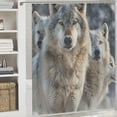 thumbnail image 6 of Orinice Wolves Snow Wildlife Bathroom Decor Set with Hooks, Colorful Luxurious Graphic Print Polyester Fabric Shower Curtain for Home Bathtubs 36x72, 6 of 7