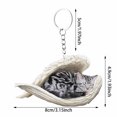 thumbnail image 2 of Pet Enthusiasts Cat Dog Angel Pendant Keychain Car Keychain Acrylic Flat Animal Keychain, 2 of 3