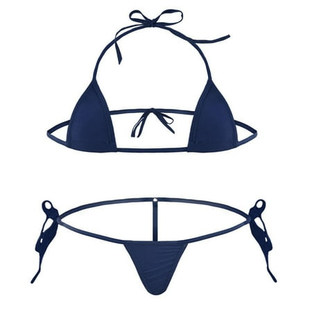 sentaili Womens Brazilian Swimwear Thong Bikini Set Bra G-String Underwear Sexy Lingerie
