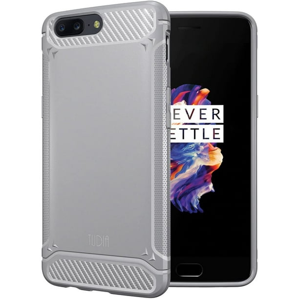 TUDIA Coupe en Fibre de Carbone Conçue pour la Coque OnePlus 5, Coque de Protection Ultra Mince pour Téléphone Portable pour OnePlus 5