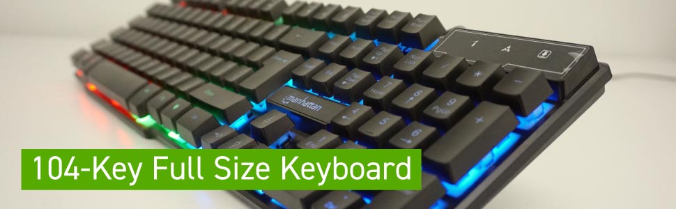 Manhattan RGB LED Wired Gaming Keyboard photo 6