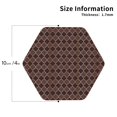 thumbnail image 2 of Rateoe Brown Gold Grid Drawing Drink Coasters Set of 4 Leather Coasters Spill Protection for Table Desk,Durable and Non Slip Leather Coaster ,4 Inches Drink Mats-Hexagon, 2 of 6