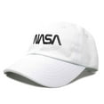 thumbnail image 4 of DALIX NASA Black Worm Infant Hat Baseball Cap Girls Boys in White, 4 of 5