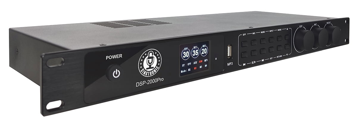 Singtronic DSP-2000Pro Professional Digital Key Control Echo Karaoke Processor, Mini Karaoke Machine
