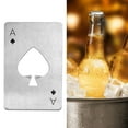 thumbnail image 4 of Abridor de botellas plano de acero inoxidable abridor de botellas de póker abridor de botellas de Casino portátil para el hogar ANGGREK Otros, 4 of 8