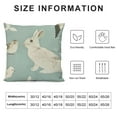 thumbnail image 5 of Pieces Soft Pillowcases King , Cute White Rabbits Decorative Bed Pillow Sham Rectangle Cushion Cover for Sofa Couch Zipper Closure, 5 of 5