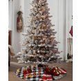 thumbnail image 4 of Hello Fall Cat Christmas Tree Skirt 48 Inches Large Christmas Skirt Tree, Thanksgiving Maple Leaf Black Plaid Tree Skirt Christmas Decorations for Fireplace Party Holidays Indoor Outdoor, 4 of 7