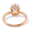 thumbnail image 3 of Cora Jewellery 3.25TCW Emerald Hidden Halo Engagement Ring For Women, 10K Rose Gold, 3 of 6