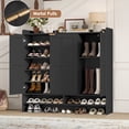thumbnail image 7 of Homfa 7-Tier Shoe Cabinet with 3 Doors, 47.9” Wide Shoe Rack with 4 Adjustable Shelves, Shoe Organizer Cabinet for Entryway Living Room, Black, 7 of 7