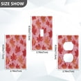 thumbnail image 2 of Light Switch Cover Switch Plate Outlet Cover Plug Cover for Electrical Toggle Switch Red Maple Leaf Pattern, 2 of 6
