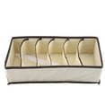 thumbnail image 2 of Divisor de Ropa Interior Plegable portátil, Organizador de cajones, Organizador de guardarropa para Ropa, Sujetadores, Calcetines, Corbatas, Bufandas(米白6格), 2 of 13