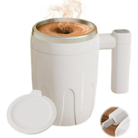 

HeeHom 2025 Magnetic Stirring Coffee Mug – Auto Mix Cup with USB Recharge 13.5oz Stainless Steel for Home/Office (One-Touch 380ml)