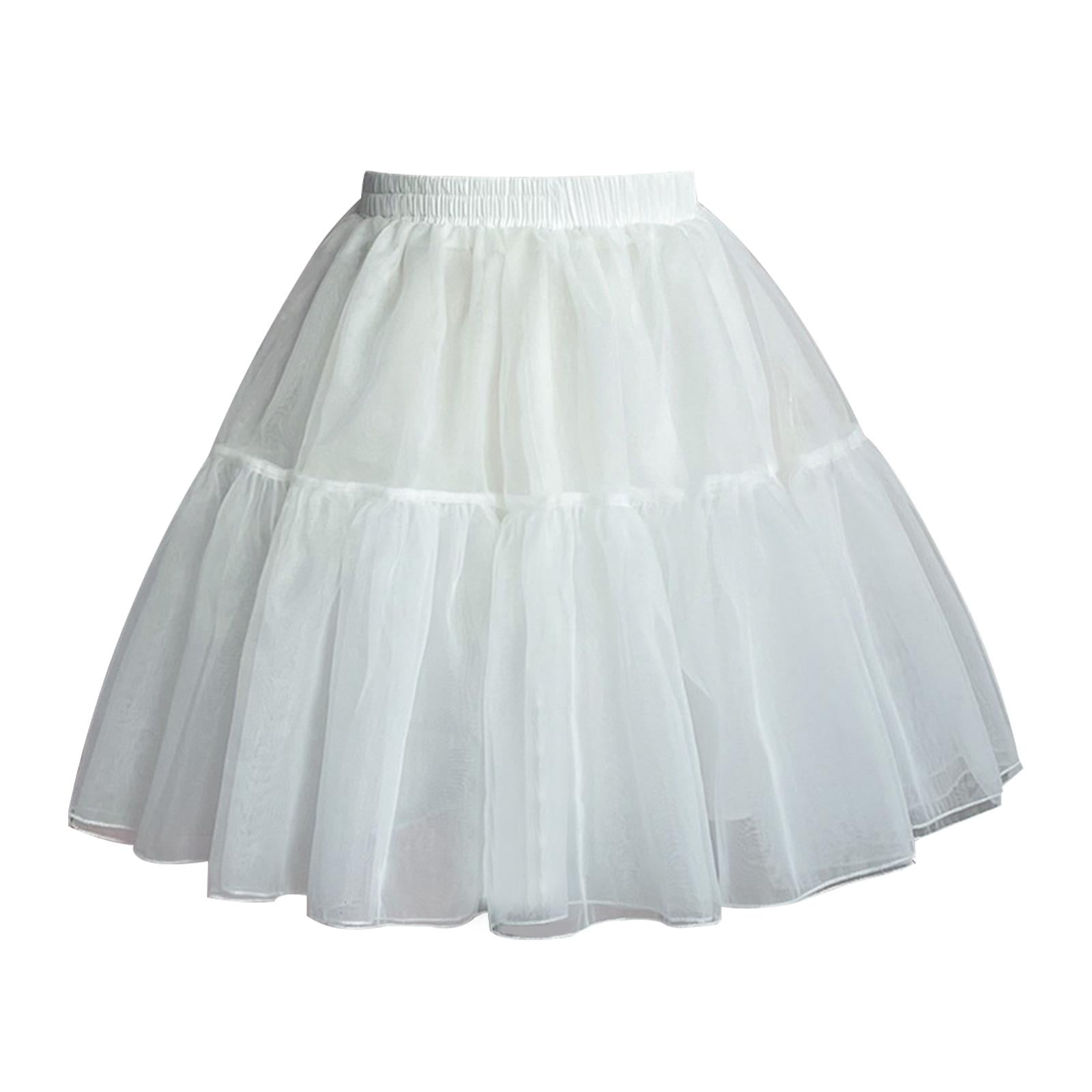 Falda Enagua Nupcial Con 6 Aros De Algodón - Talla Grande, Premium Y Sin Cordones