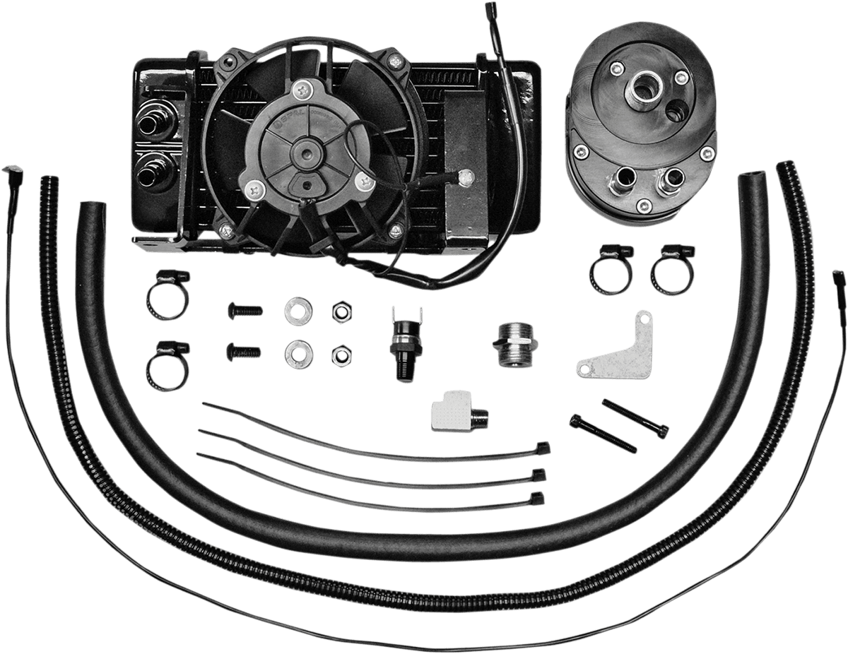 Jagg Oil Coolers Horizontal LowMount 10 Row FanAssisted Oil Cooler