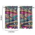 thumbnail image 4 of Paisley Design Kitchen Curtains - Vintage Tier Cafe Curtains for Bathroom Living RV Rod Pocket Window Drapes 36 Inch 2 Panels Set 28"x36" Window Treatment Tiers, 4 of 4