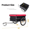 thumbnail image 2 of Foldable Bicycle Cargo Trailer with 20" Wheels, Removable Cover & Quick Release Folding Frame, Bike Wagon for Luggage Tools Groceries, Black & Red, 2 of 7