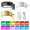 thumbnail image 4 of Wall Mounted Wireless Picture Light with Remote Control, Dimmable, Battery Operated, Adjustable 13-Color RGB Painting Light - Perfect Golden【】 golden{FY} golden..., 4 of 5
