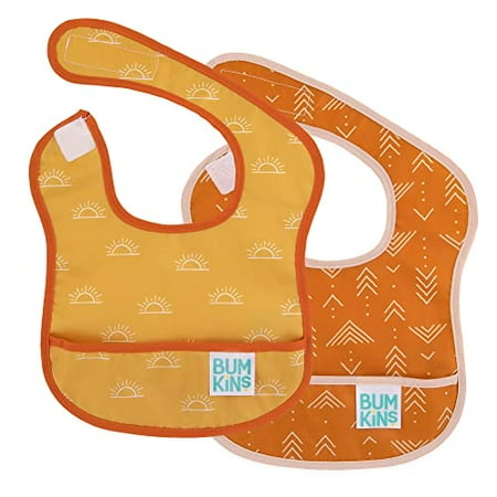 

Bumkins Starter Bib Baby Bib Infant Waterproof Fabric Fits Infants and Babies 3-9 Months (2-Pack) Desert Boho