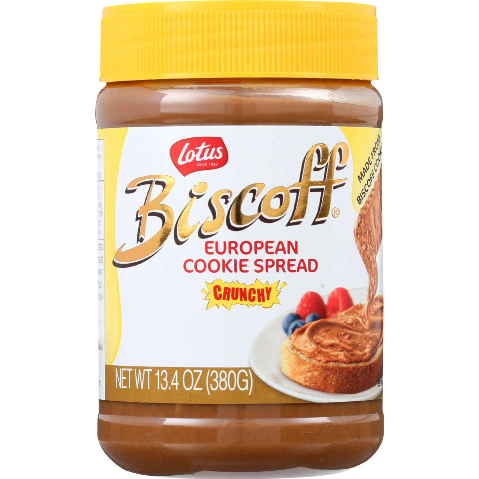 Biscoff Cookie Butter Spread - Peanut Butter Alternative - Crunchy - 13 ...