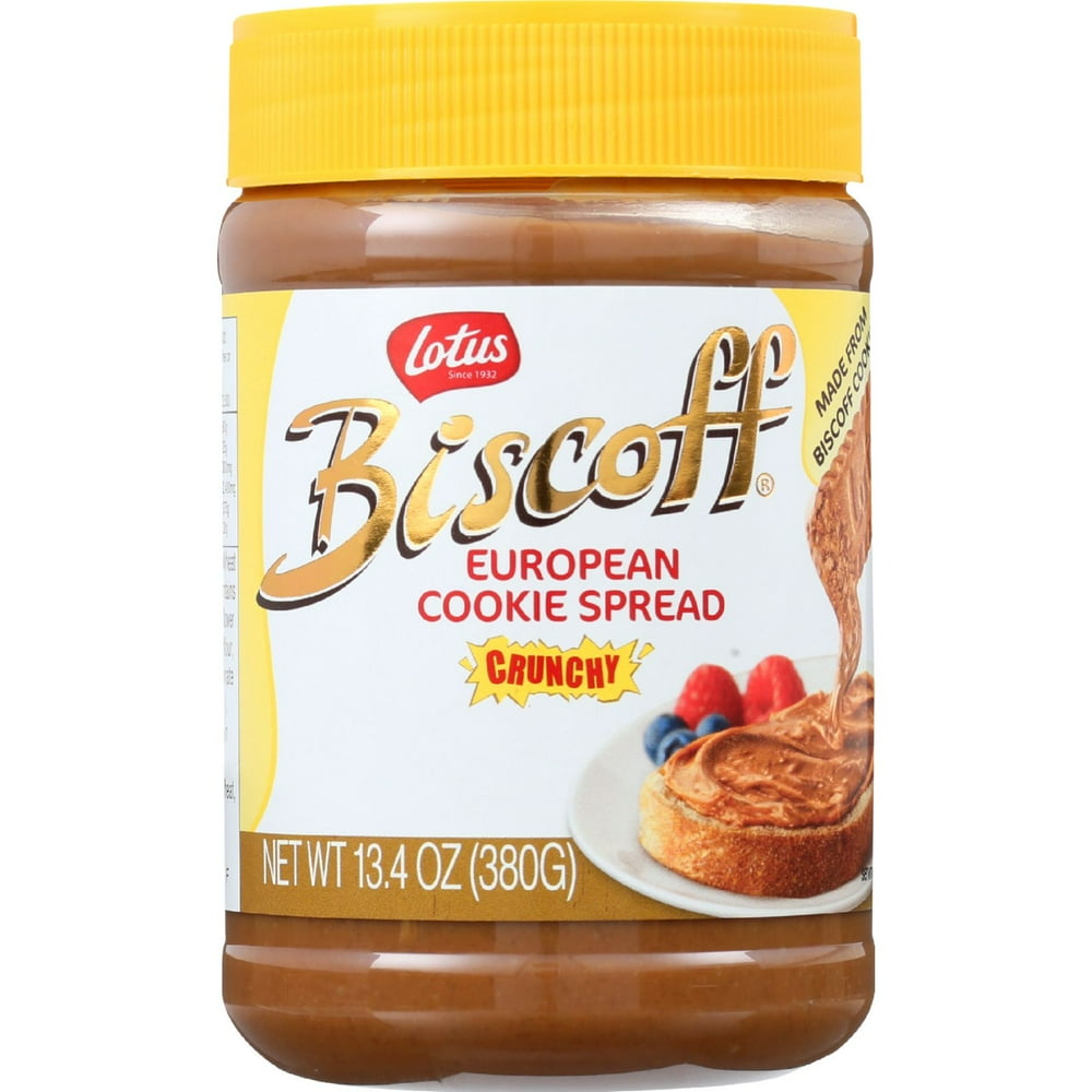 Biscoff Cookie Butter Spread Peanut Butter Alternative Crunchy 13.4 Oz Case Of 8