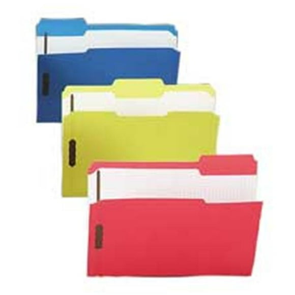 Folders- 2 Fasteners- .33 Tab Cut- Letter- Red