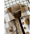 thumbnail image 6 of Toddler Girls Spring Autumn Outfit Sets Black Sleeveless Sling Dress + Long Sleeve Button Plaid Coat, 6 of 9