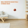 thumbnail image 2 of Estante de hierro para pared con 4 ganchos para exhibir pelotas de baloncesto, ideal para fútbol, fútbol y baloncesto. Soporte resistente para macetas, ideal para decoración del hogar, jardín y gara, 2 of 5